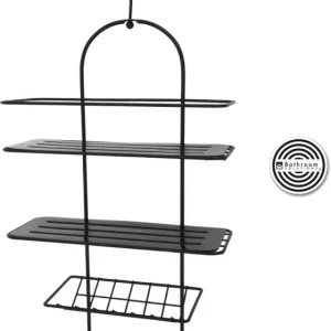 Półka Łazienkowa Metalowa Czarna Clr 25x11xh55cm Metalowa Czarna... Tylko do końca tygodnia